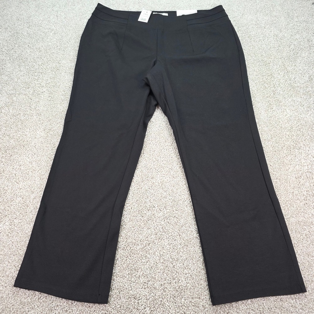 New Cato Classic Black Pull‎ On Dress Pants Plus Size 18/20WP Straight Leg NWT
